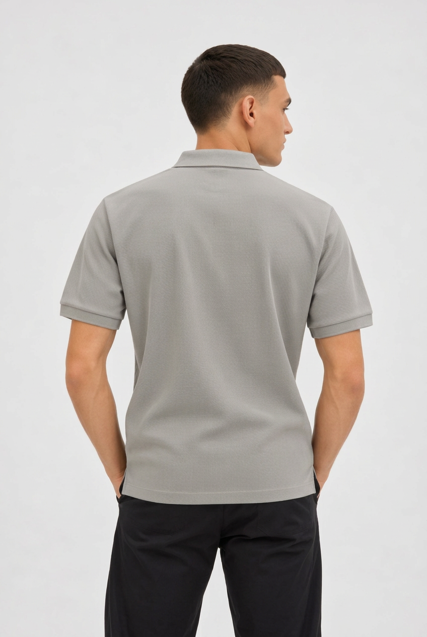 JACK & JONES August Zip Polo – Unisex Poloshirt met Rits