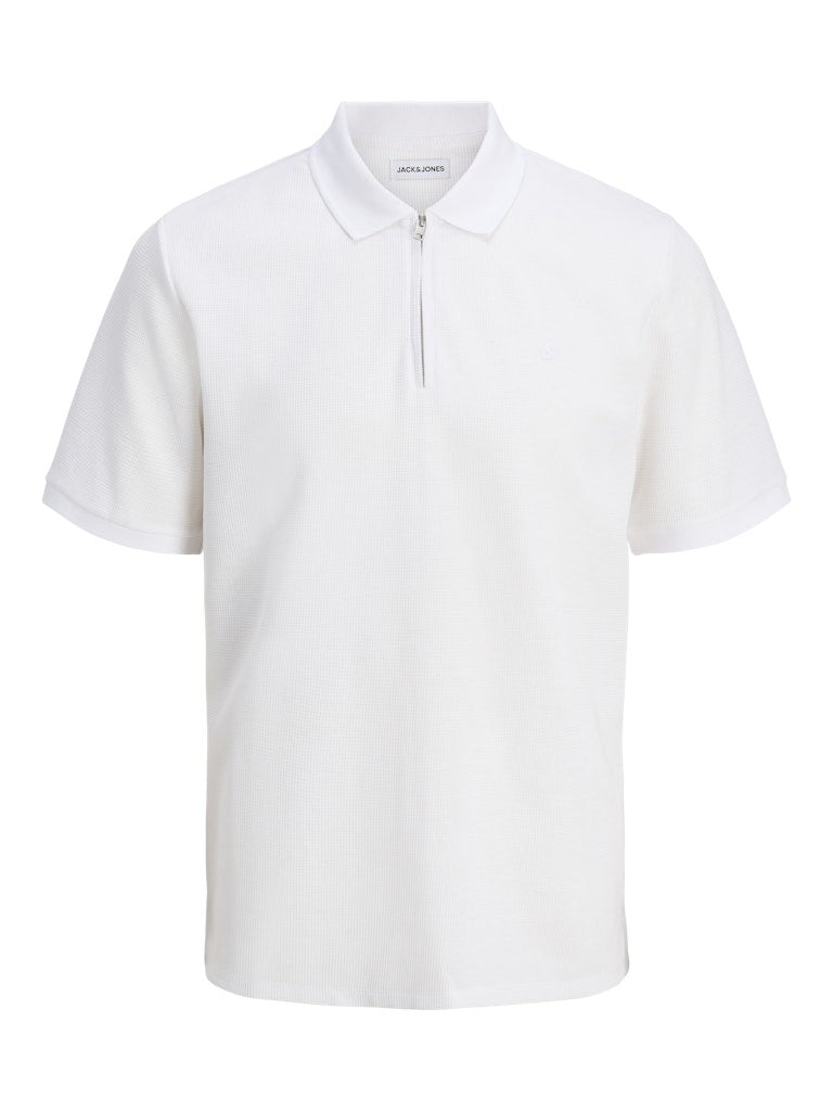 JACK & JONES August Zip Polo – Unisex Poloshirt met Rits