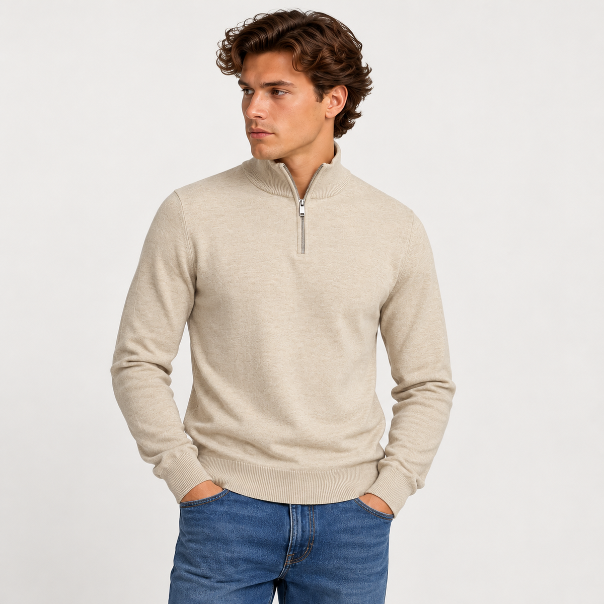JACK & JONES Emilio Knit Half Zip – Heren / Unisex Gebreide Trui