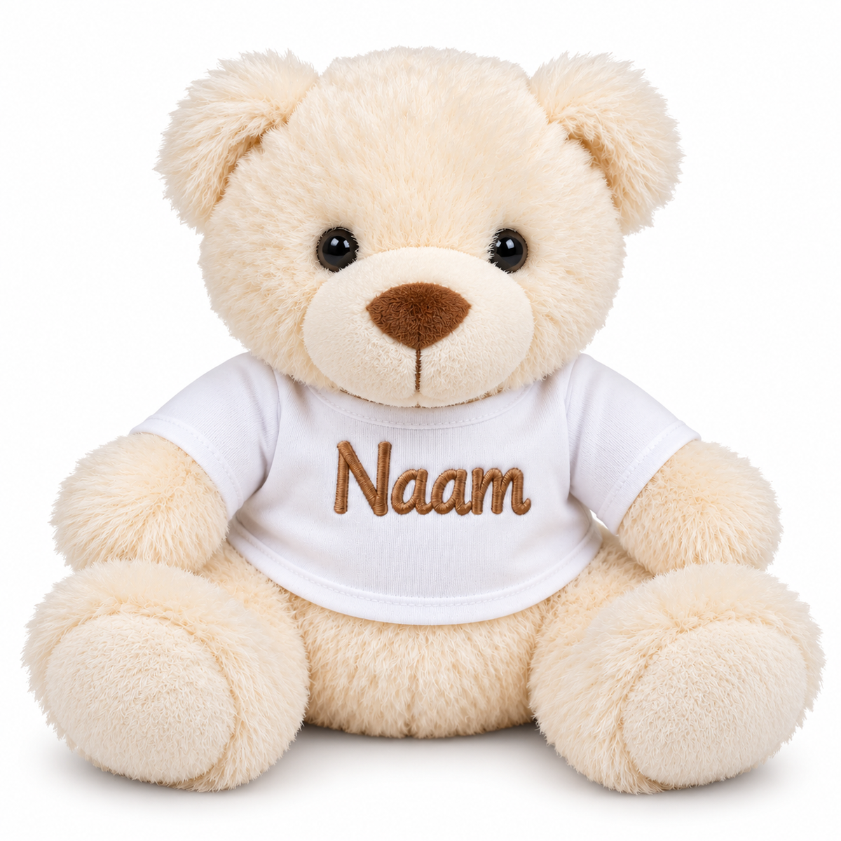 Knuffelbeer met T-shirt – Gepersonaliseerd