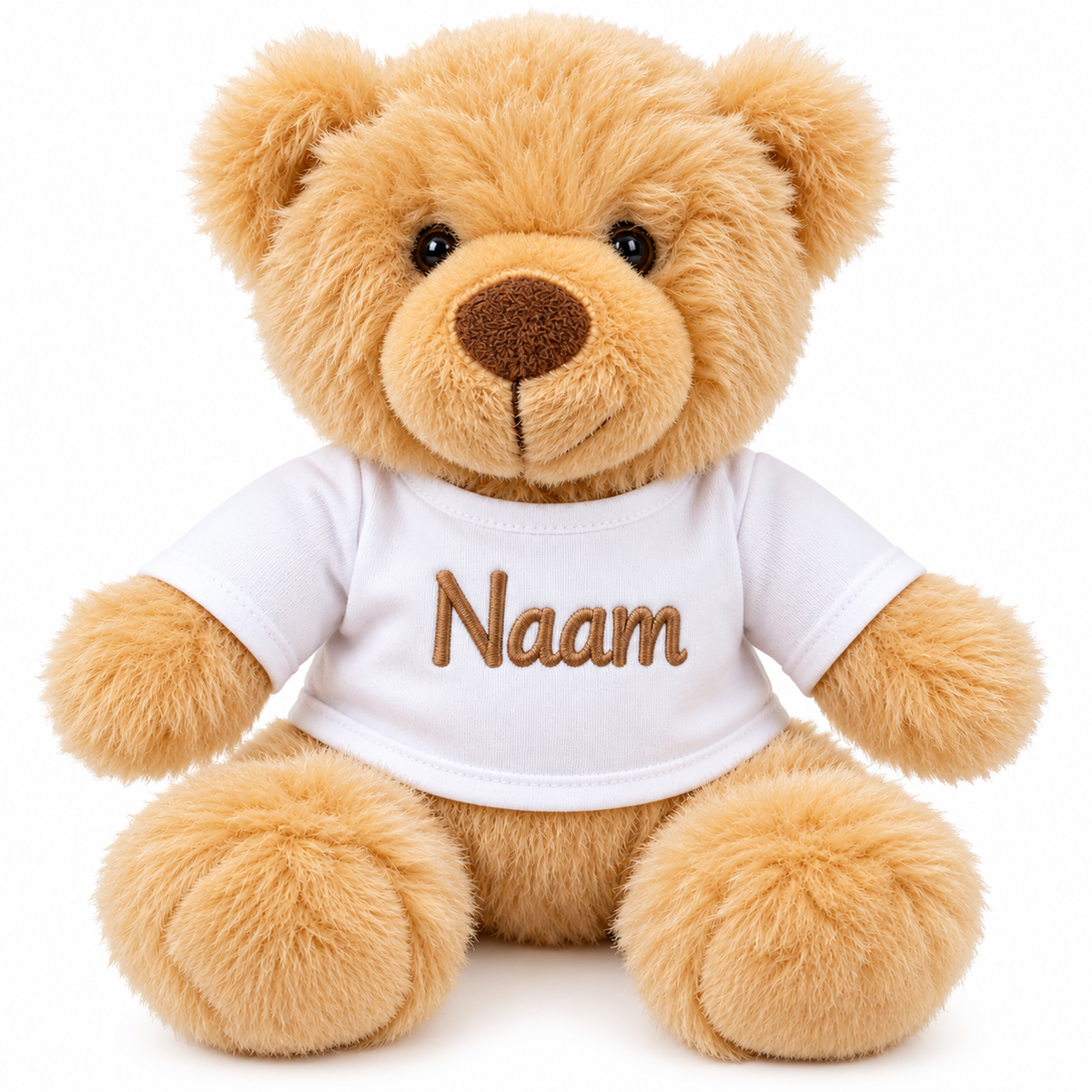 Knuffelbeer met T-shirt – Gepersonaliseerd