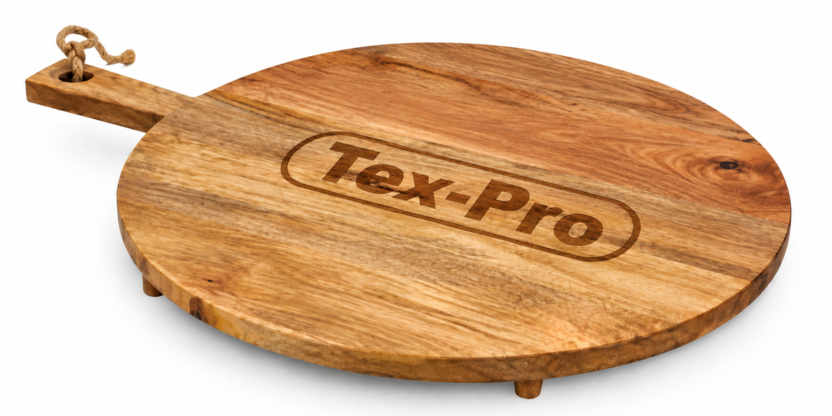 Ronde Houten Borrelplank – Gepersonaliseerd met Naam of Logo
